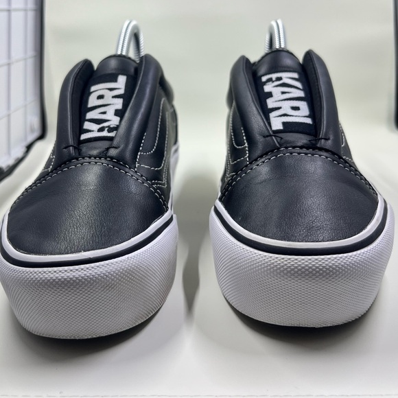 VANS Karl Lagerfeld x Old Skool Laceless Platform Black sneakers in size 6.5 - Picture 3 of 8